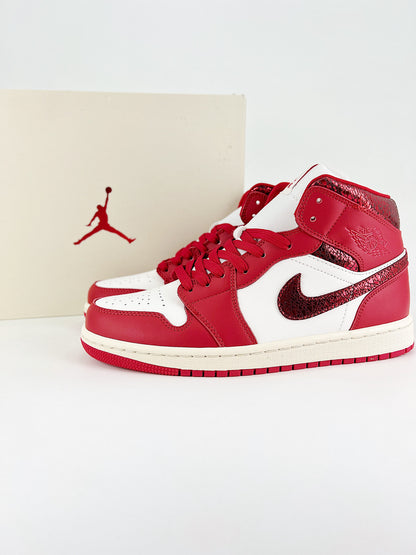 Air Jordan 1 Mid – Red Python Edition