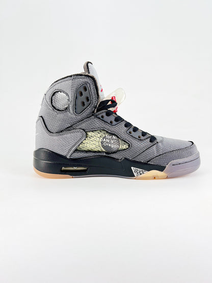 Air Jordan 5 Off-White “Black” – Edição Especial