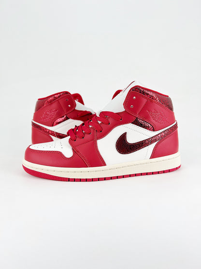 Air Jordan 1 Mid – Red Python Edition