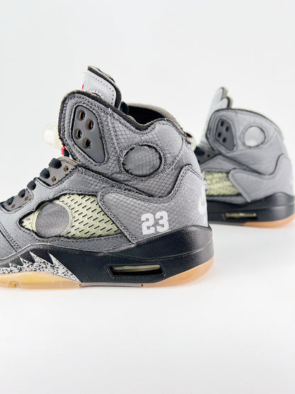 Air Jordan 5 Off-White “Black” – Edição Especial