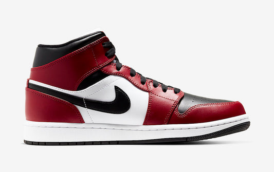 Air Jordan 1 Mid 'Bred Toe'