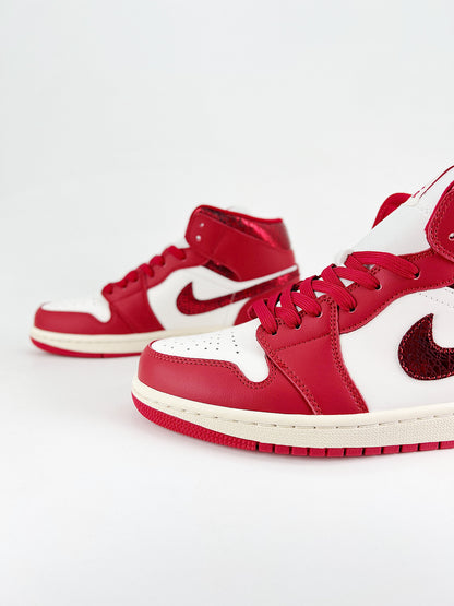 Air Jordan 1 Mid – Red Python Edition