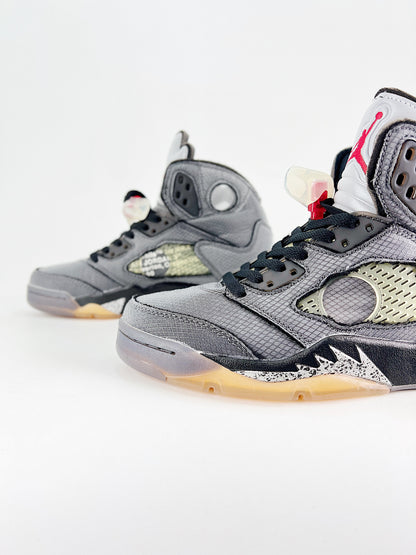 Air Jordan 5 Off-White “Black” – Edição Especial