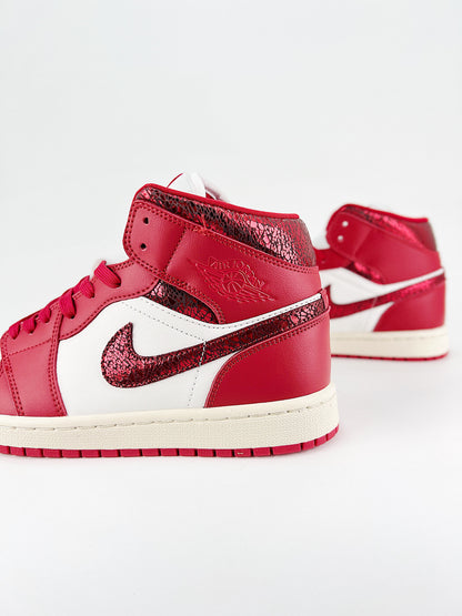 Air Jordan 1 Mid – Red Python Edition